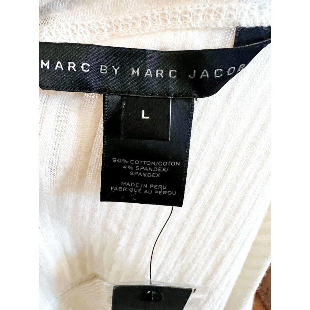 Marc Jacobs Fresh Cream Soft Cotton Blend Dress Size L NWT - Picture 7 of 9